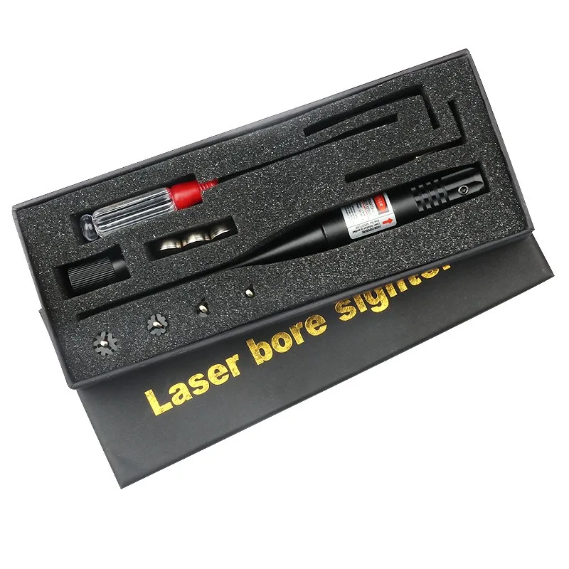 Hot Sale Red Dot Laser Bore Sighter Calibration Laser Scope Kit for 0.17 - 0.78 Caliber Collimator Calibrator with 12 Adapters