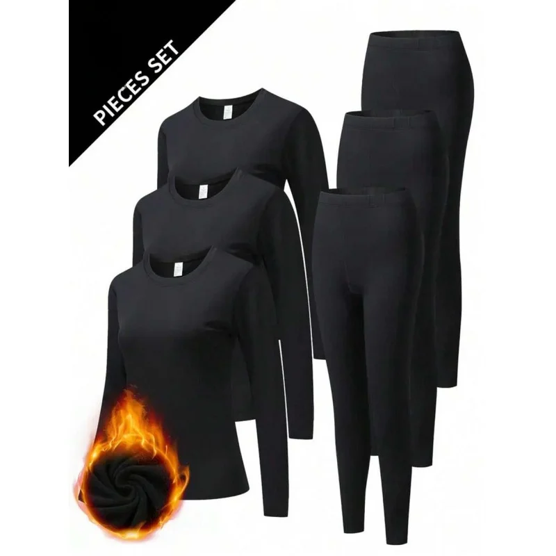 

Men's Fleece Lined Fitness Wear Seven Sleeve Cross Border Gym Clothes Comfortable Breathable Sports Suit for All Seasons