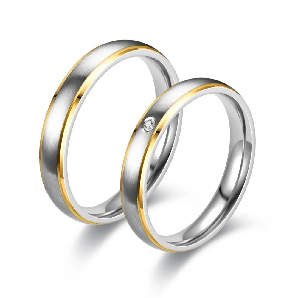 2025 Titanium Steel Zircon Couple Ring For Women Men Jewelry Accessories Wholesale Valentine Day Gifts Wholesale Size 5-13
