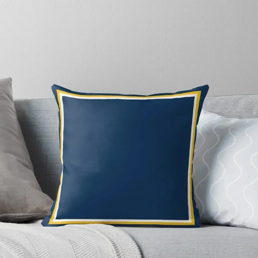 

Dark Blue White and Yellow-Gold Throw Pillow Cushion Child Decorative Sofa Cushions Room decorating items pillow
