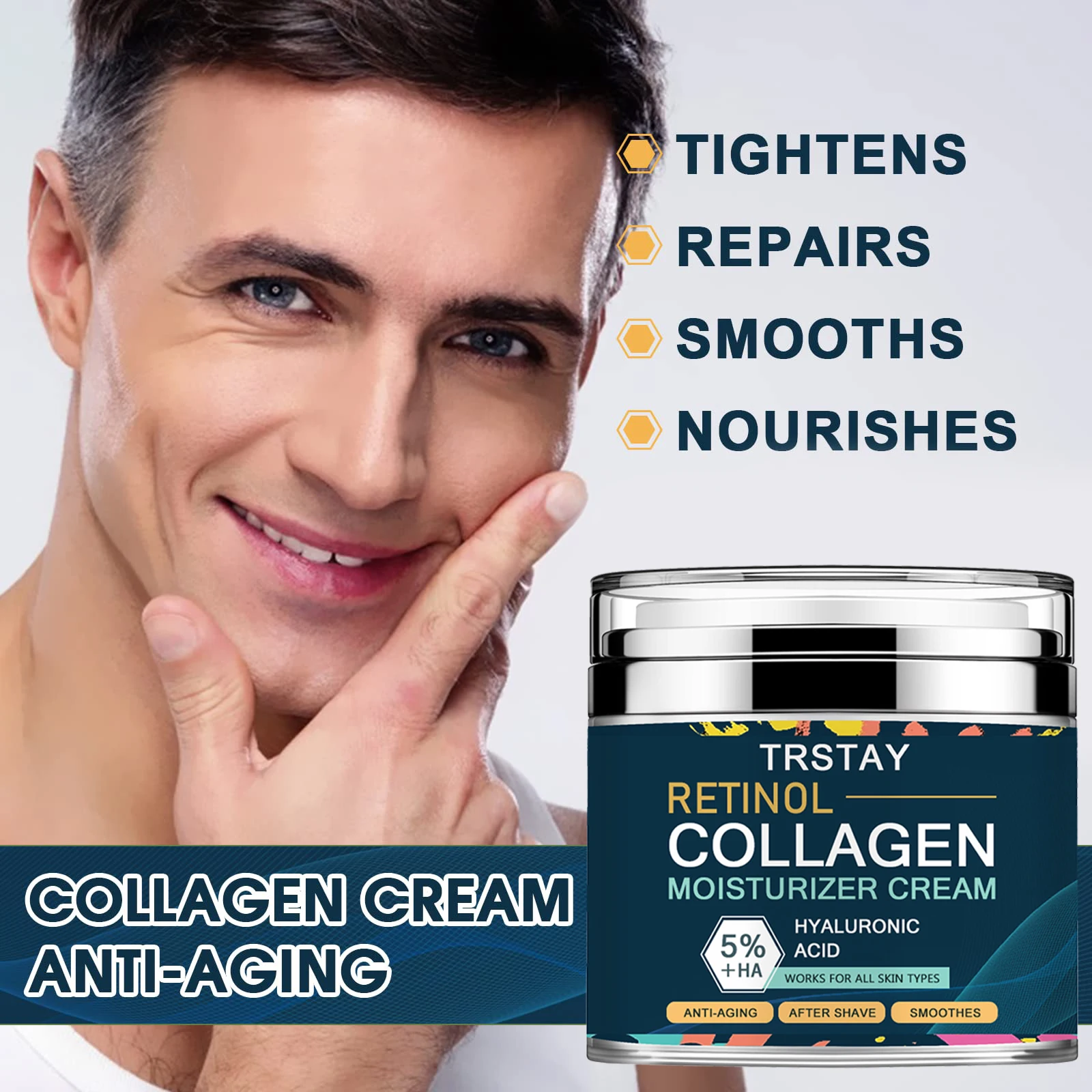 

TRSTAY Retinol Lifting&Firming Cream Collagen face cream Moisturizing&Brightening Skin to Fade Fine Lines