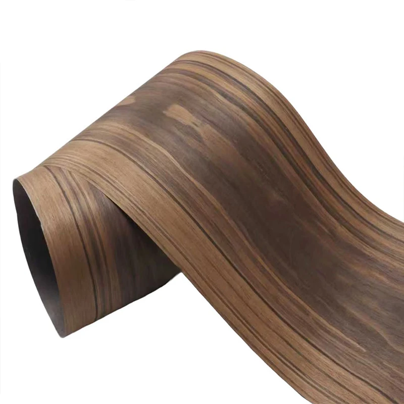 แผ่นไม้วีเนียร์วิศวกรรม - ลายไม้โรสวูดรมควัน ประมาณ ความหนา 0.25 มม. ขนาดประมาณ 30×250ซม.