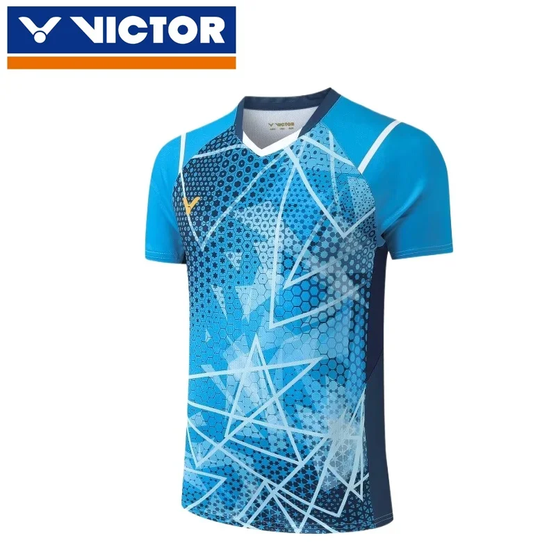 

Brand VICTOR Victory Badminton Clothing Men's Quick-drying Breathable Sports Suit T-shirt Competition Team Uniform Tennis Shirt