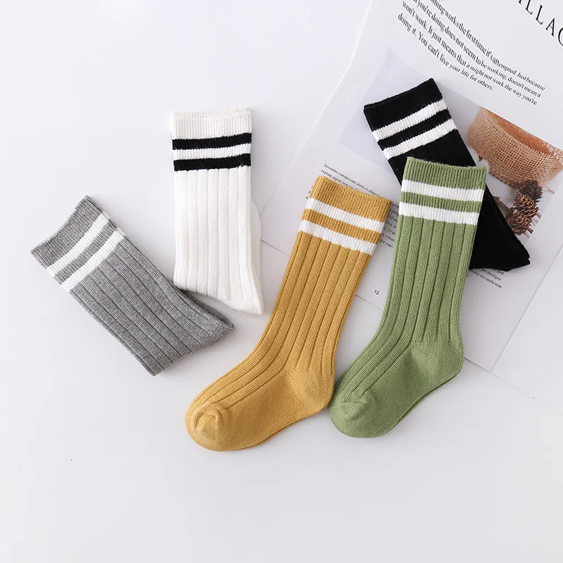 

1-12Years Teen Kids Boys Toddlers Girls Socks Knee High Long Soft Cotton Baby Socks Stripped Children Socks School Clothes