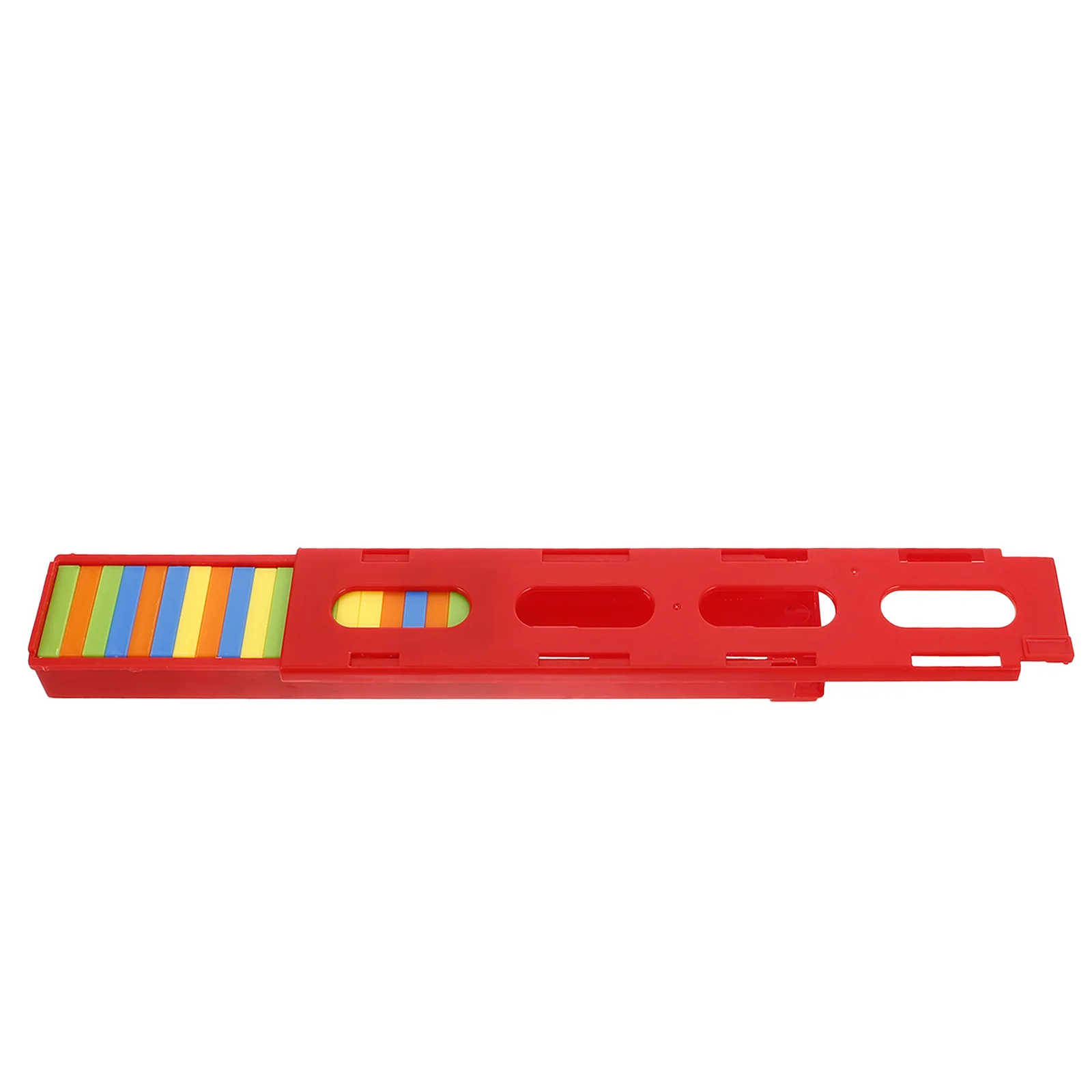 1Sets Domino Trein Set Accessoires Brug Laden Plaat Automatische Clip Uitbreiding Kids Creative Fun Domino Trein Game Compatibel