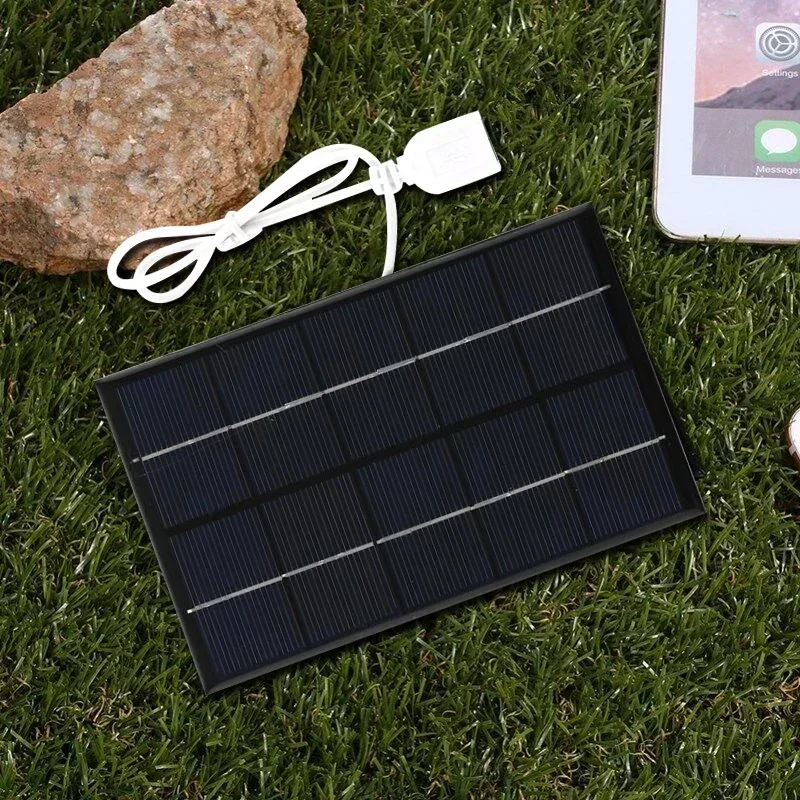 Outdoor USB Solar Panel Portable Solar Charger Panel Climbing Fast Charger Polysilicon Travel DIY Solar Generator 5W 5V