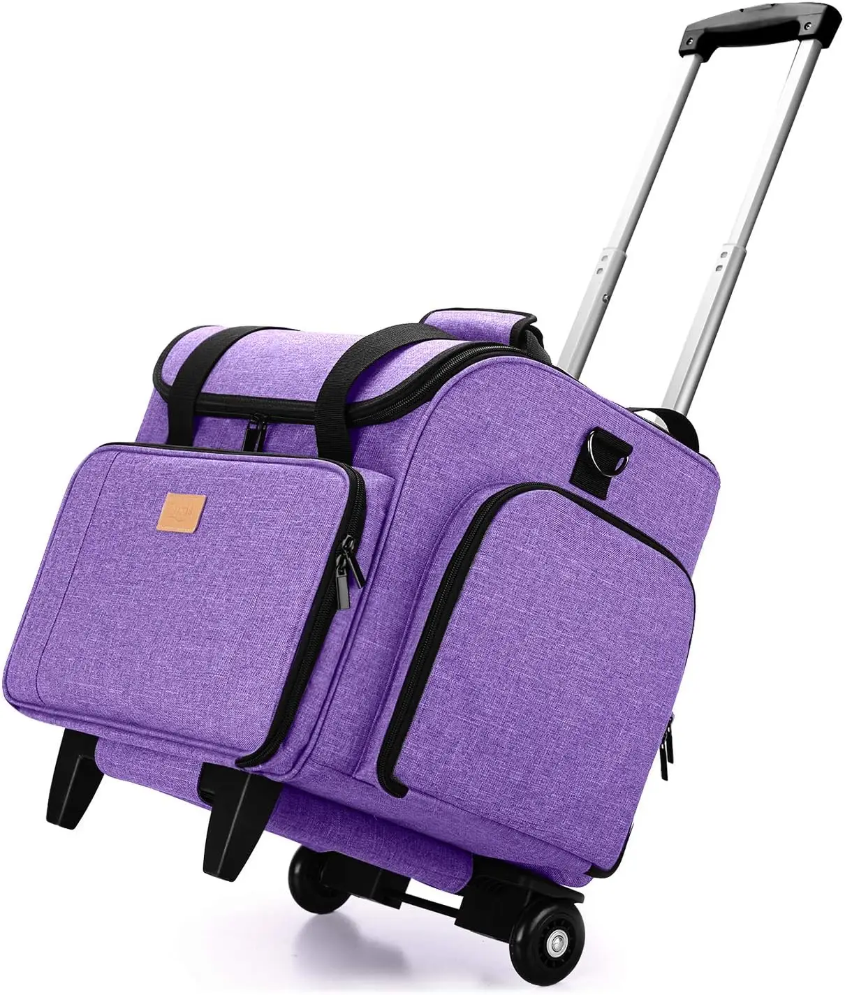 ja Serger Case With Detachable Trolley Dolly, Serger Bag With Removable Padding Pad (Fit For Most Standard Serger Machines),