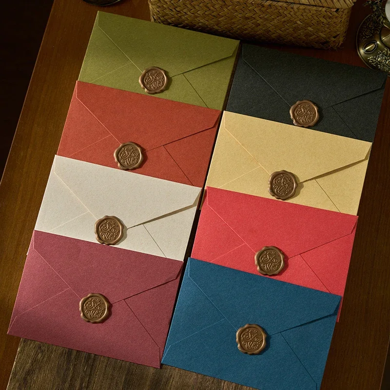 30pcs/lot 16.1x11.1cm Blank Envelopes for Wedding Invitations Business High-grade 250g Paper Stationery Supplies Storage Bag