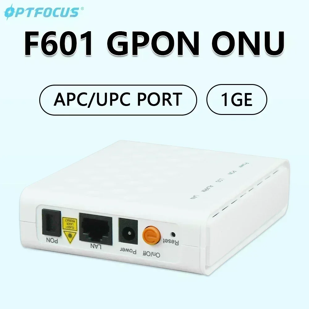 F601 1GE bağlantı noktası Sürüm 6.0 GPON ONT Orijinal Yeni Roteador 1GE ONT Tüm ZTE HW OLT ile Uyumlu %100 Algılama