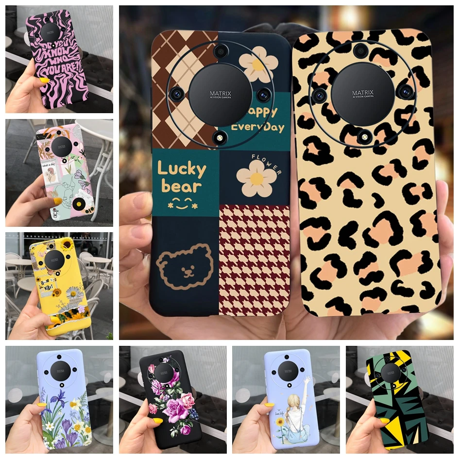 For Honor Magic 4 Lite 5G Case 2023 New Painted Stylish Bumper Silicone Soft Cover For Honor Magic 4 5 Lite Phone Case TPU Coque