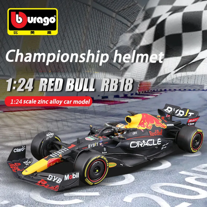 bburago-1-24-formula-car-red-bull-rb18-rb19-sergio-perez-max-verstappen-alloy-die-cast-car-model-children's-toys-collectible