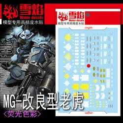 Model Decals Water Slide Decals Tool For 1/100 MG Gouf Custom Fluorescent Sticker Models Toys Accessories