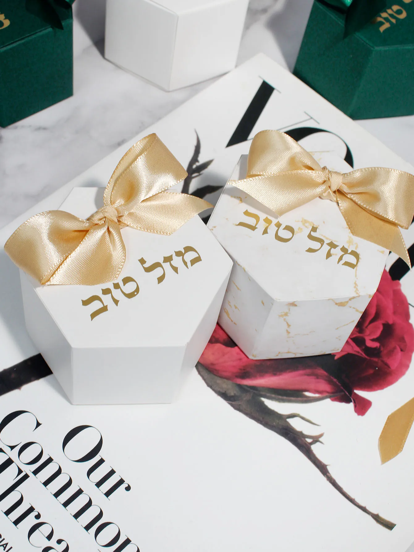 10/20/50pcs Thank you, candy box, Hebrew congratulations, containing chocolate, cookies, exquisite candy box