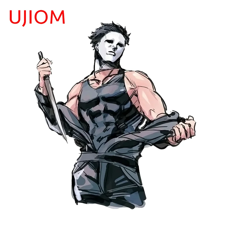 UJIOM Michael Myers Fanart Assassin Muscle Man Wall Sticker Attractive Sunscreen Bookshlef Decal Chic Kitchen Cupboard Decor