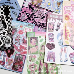 Korean sweet wind hand sticker book character sticker ins wind hand account sticker