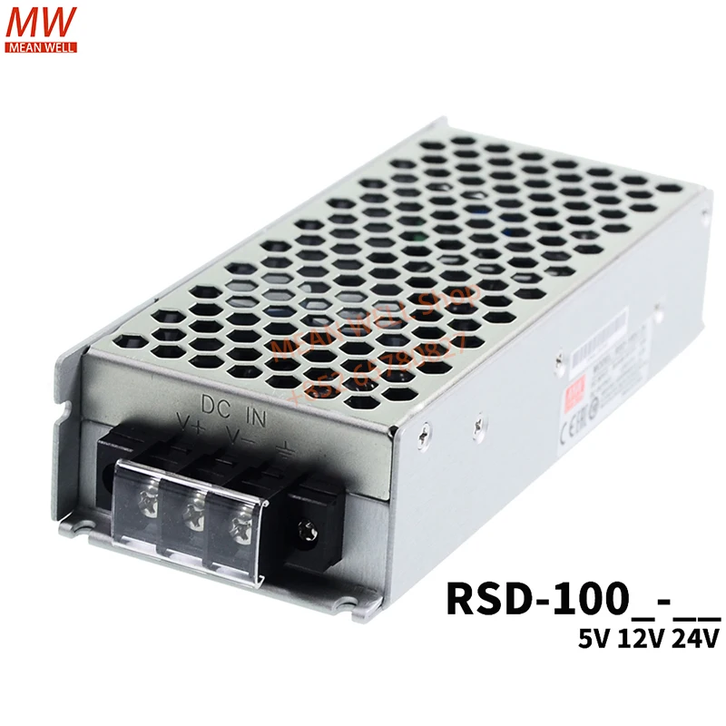 Original MEAN WELL Switching Power Supply 100W Railway Single Output DC-DC Converter RSD-100B-5 RSD-100C-5 RSD-100D-5 12 24