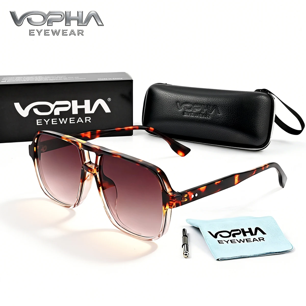 

Sunglasses Retro Aviator Sunglasses for Women & Men, Trendy 70s Vintage Square Shades Oversized Sunglaases S15