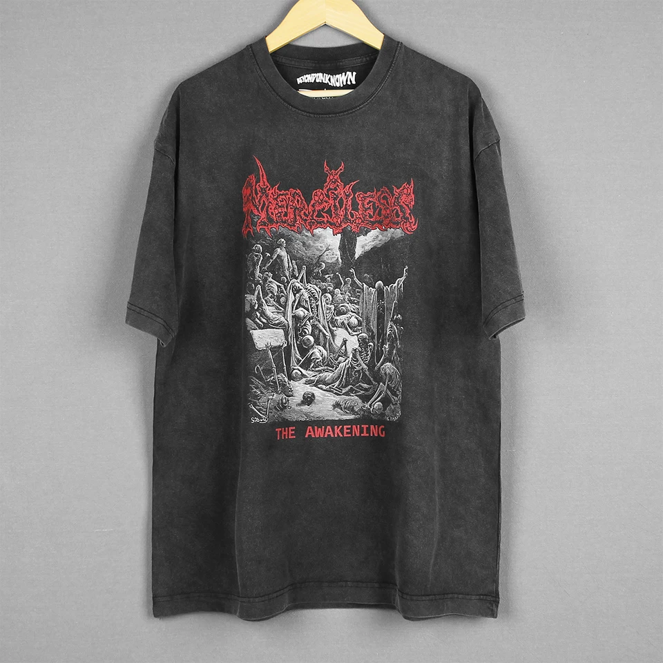 激レア THE MERCILESS CONCEPT バンドTシャツ デスメタル Merciless T Shirt The Awakening Old School Thrash Death Metal