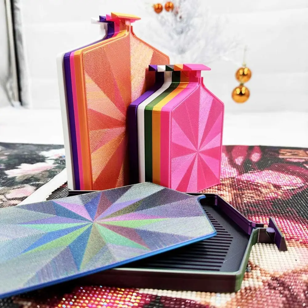 DIY Craft Diamond Painting Trays with Lids Embroidery Multi-Color Beads Sorting Storage Tray Plastic