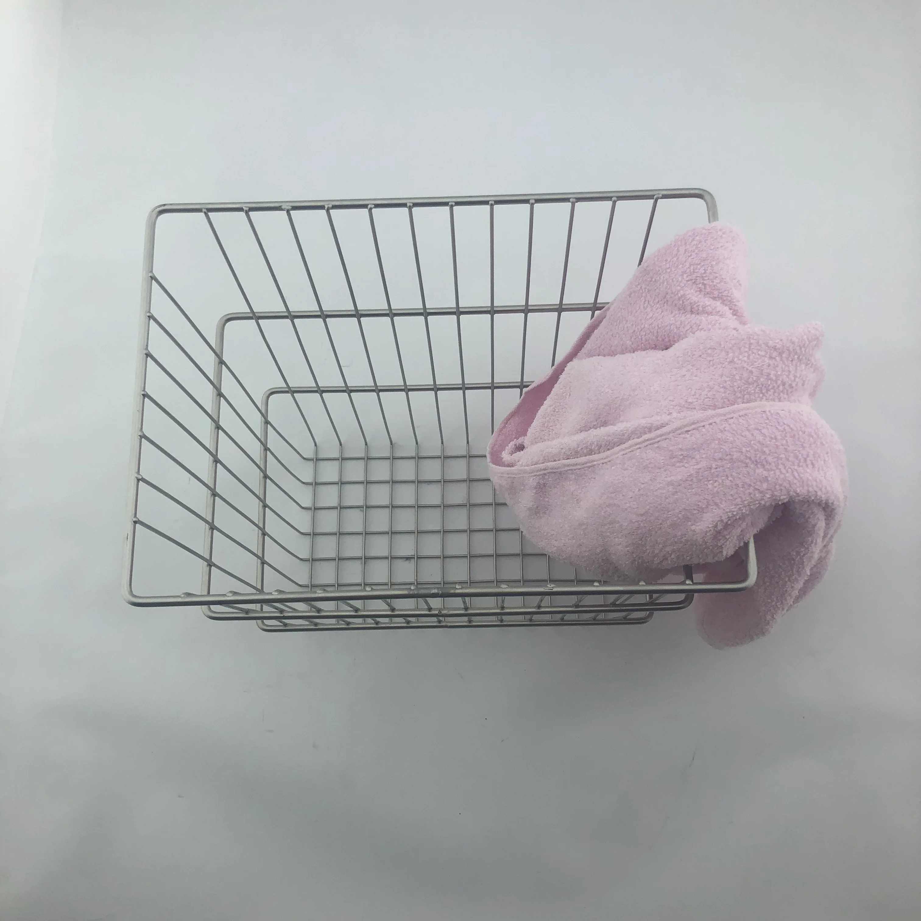 Custom Metal Dirty Clothes Storage with Handles Laundry Basket