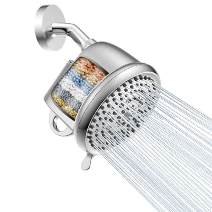 

Filtered Shower Head COMBO, High Pressure Showerhead 8 Modes Quick Installation 10-Stage Shower Filter, Water Softener Shower h
