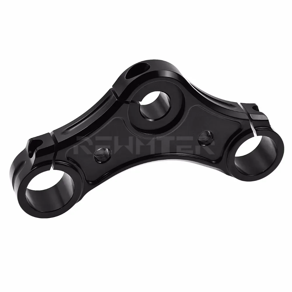 Triple pince pour moto Harley Sportster XL, billette CNC noire avec trous de montée, 883, 2004, 2012, 2013, 2014, 2016