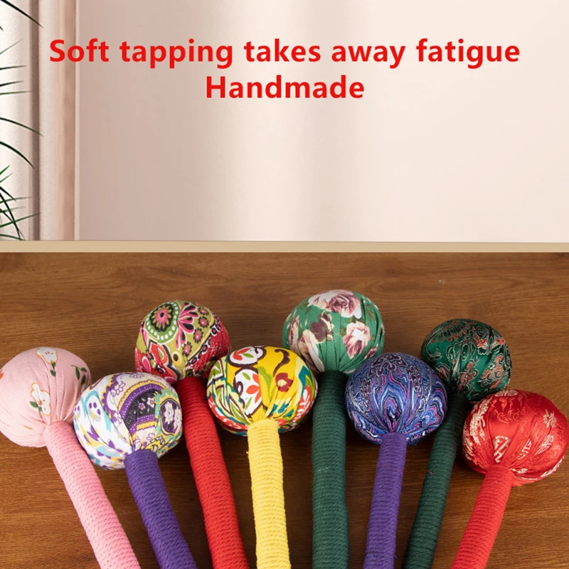 26/33cm Long-Handled Wormwood Massage Hammer - Manual Full Body & Back Relief, Stress Reduction For Lymphatic Drainage