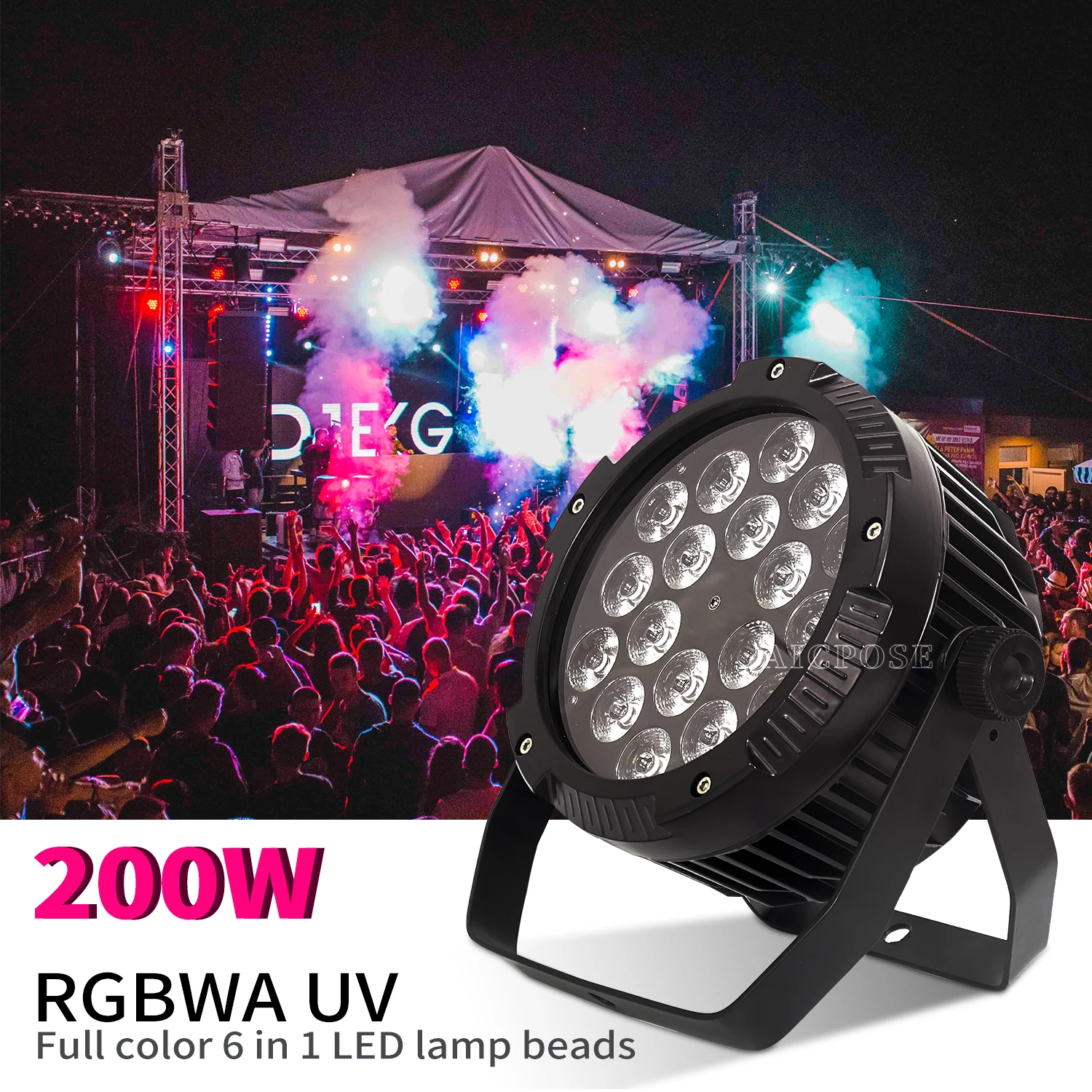 Imagem -02 - Impermeável Led Stage Luz Controle Dmx Professional dj Disco Equipment Rgbw 18x18w Rgbwa uv em Pcs Lotes