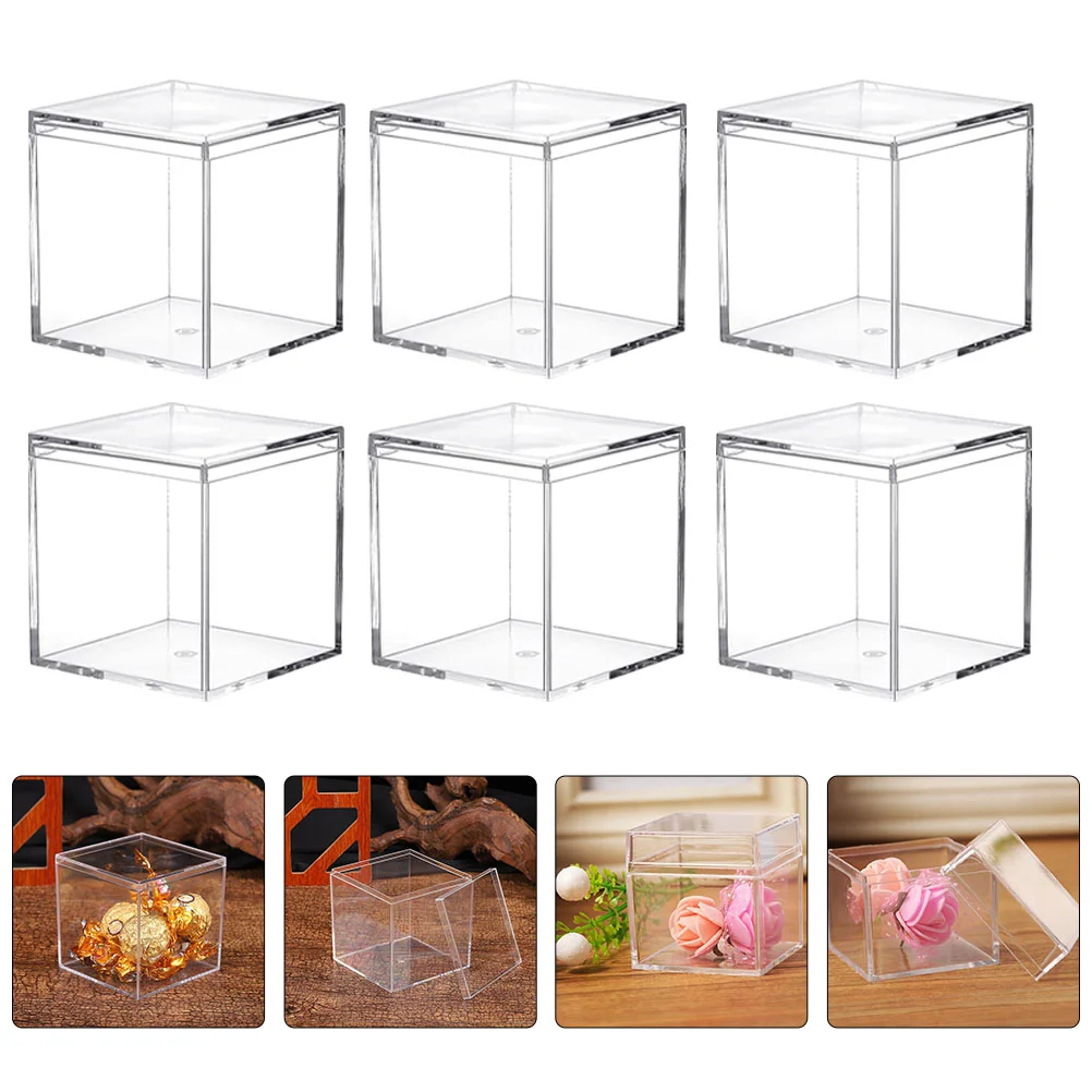 

10 Pcs Packing Box Candy Containers Transparent Boxes Packaging Case Cookie for Gift Giving