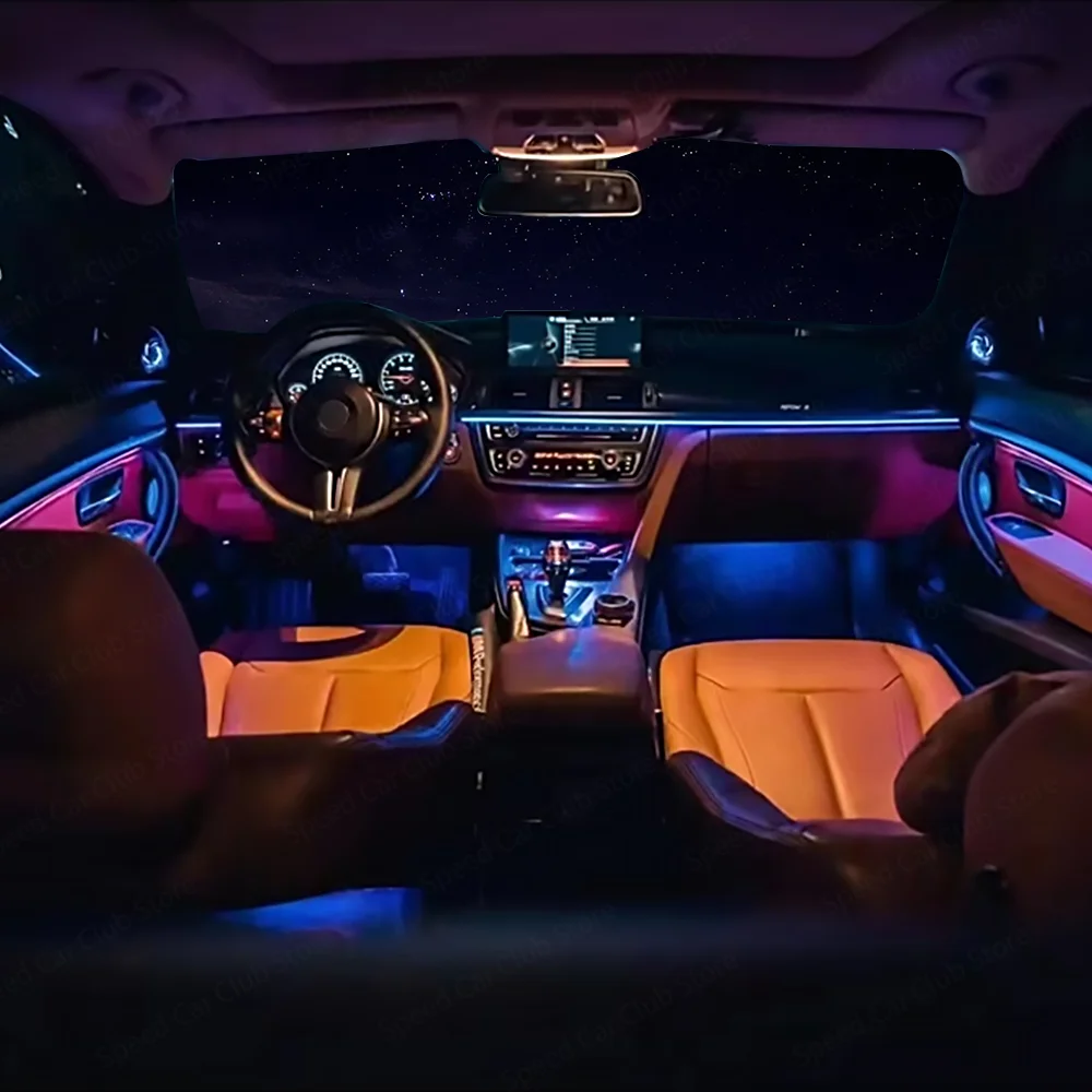 256 Colors LED Ambient Interior Light Kit for BMW 3 Series F30 F31 F32 F34 4 Series F32 F33 F35 App Control