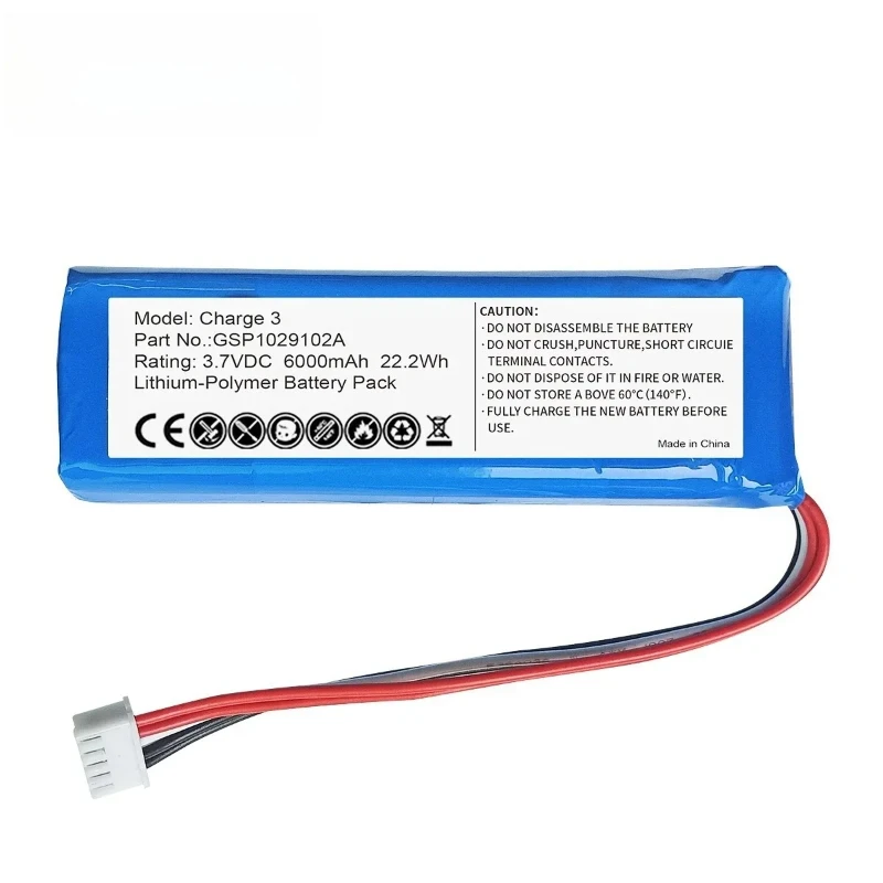 Oryginalna bateria 3,7 V 6000 mAh do baterii JBL Charge 3 GSP1029102A — zdjęcie produktu 3