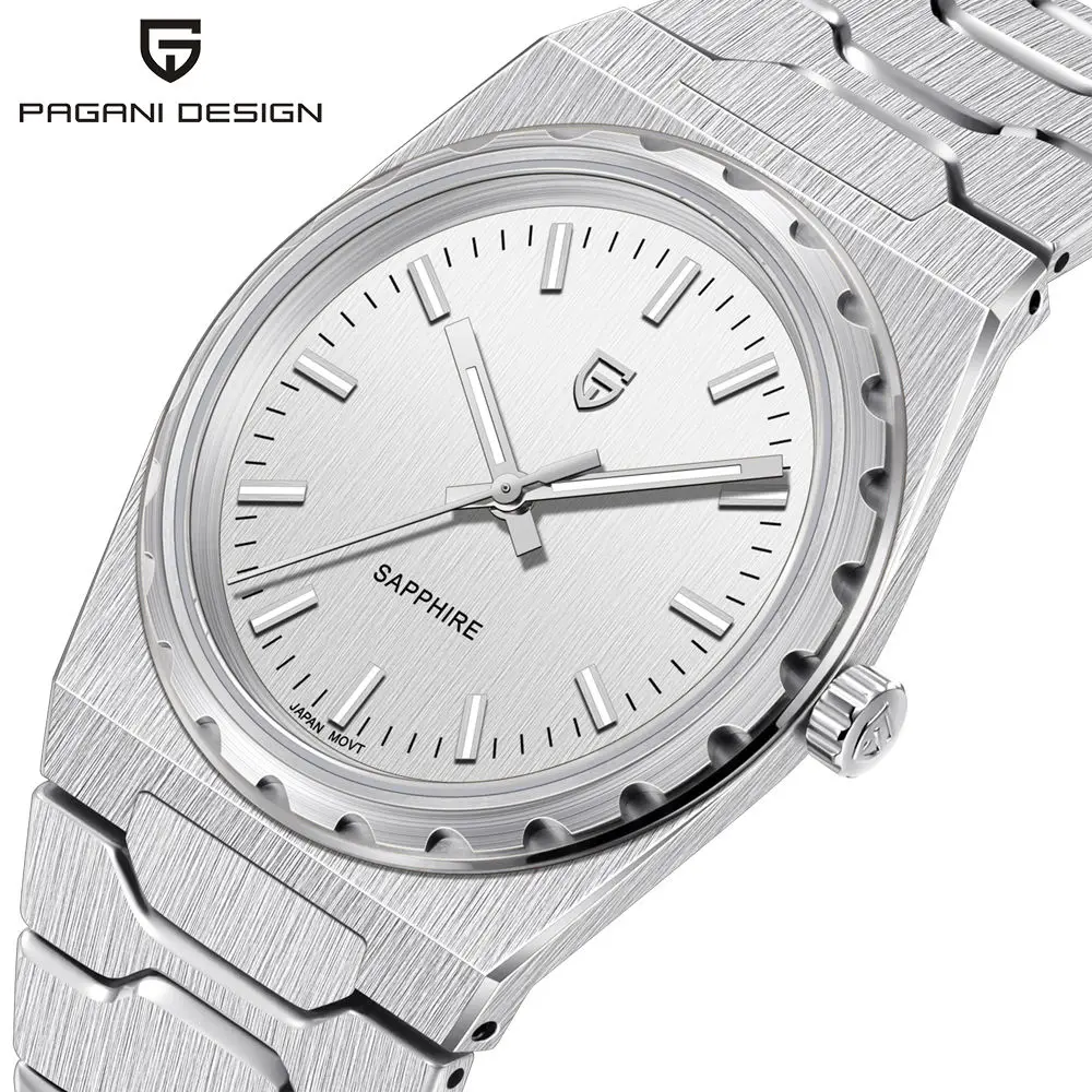 PAGANI DESIGN 2026 New 37MM men's quartz watch VJ21 stainless steel waterproof 10Bar sapphire thin 7MM reloj hombre man watches