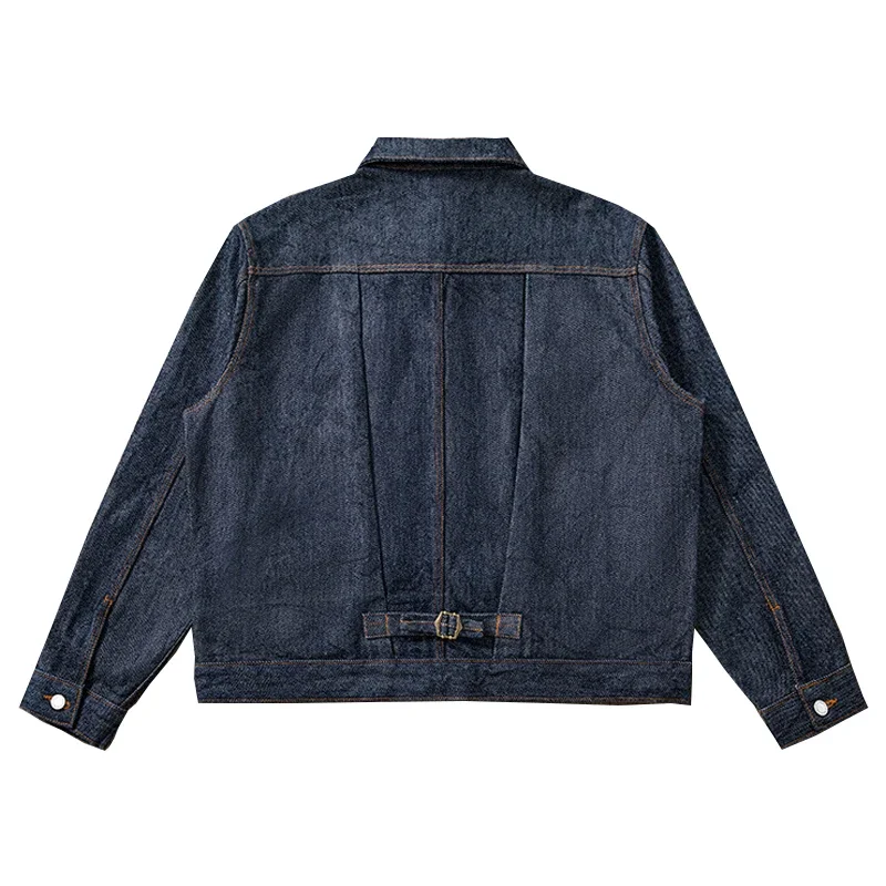 Denim Factory Heavy Raw Selvedge Denim Jacket 25 oz Japanese Style Red Selvedges Jeans Jacket Men Warm Winter Outdoor Wear Coat