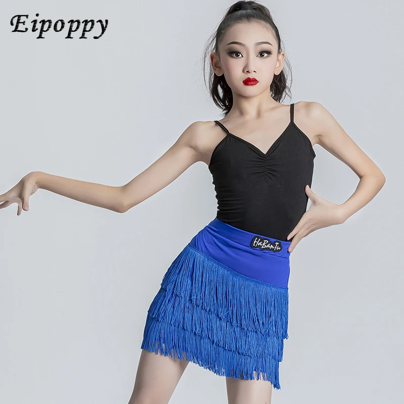 Latin Dance Clothes Girls' Professional Exercise Clothing Competition Performance Wear Children's Tassel Dress