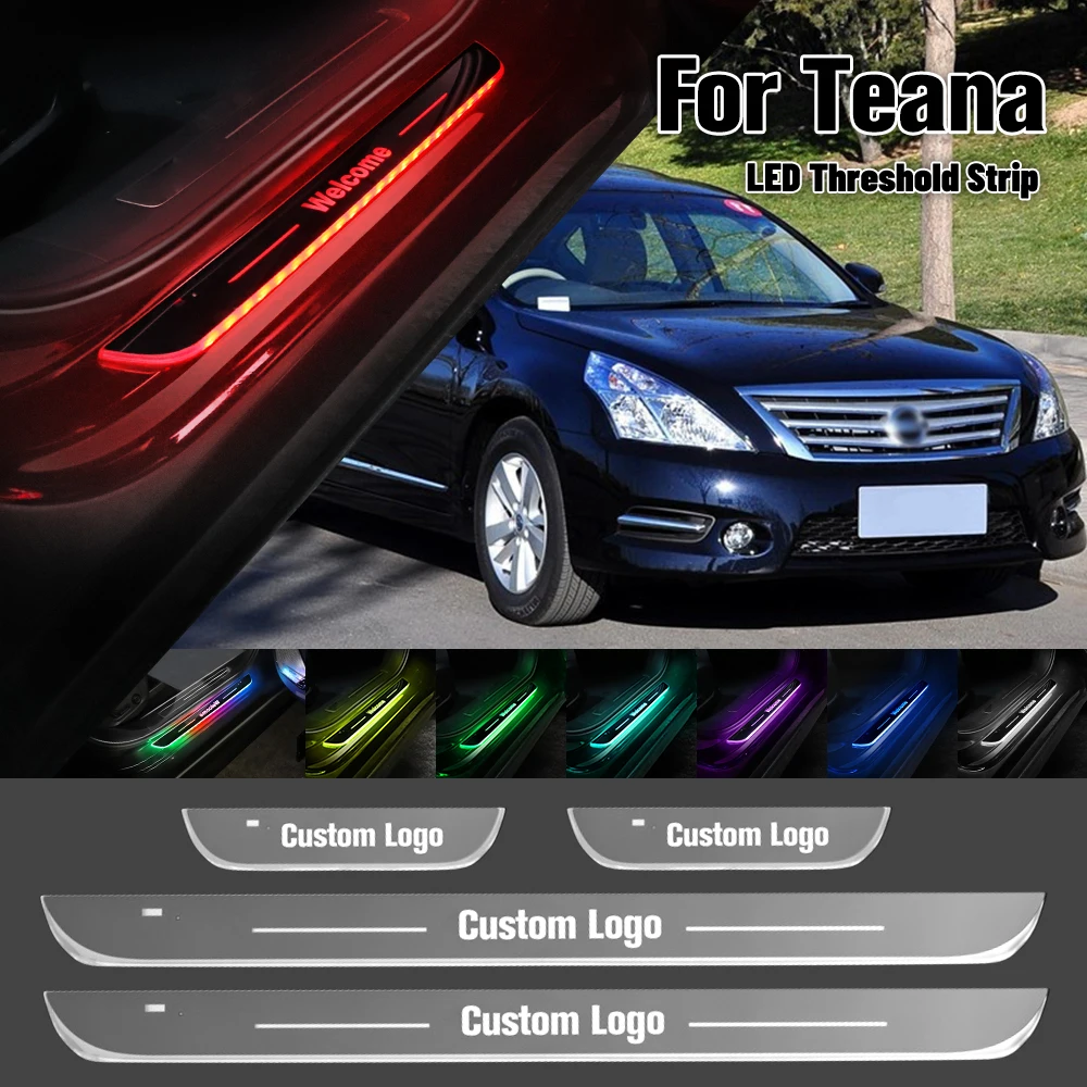 

For Nissan Teana J31 J32 J33 2003-2018 Car Door Sill Light Customized Logo LED 2016 Welcome Threshold Pedal Lamp Accessories