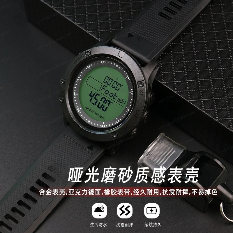 Multifunction Stopwatch Watch with Countdown Timer for Football Soccer Sports Referee Daily Games Use, Clear Digital Display