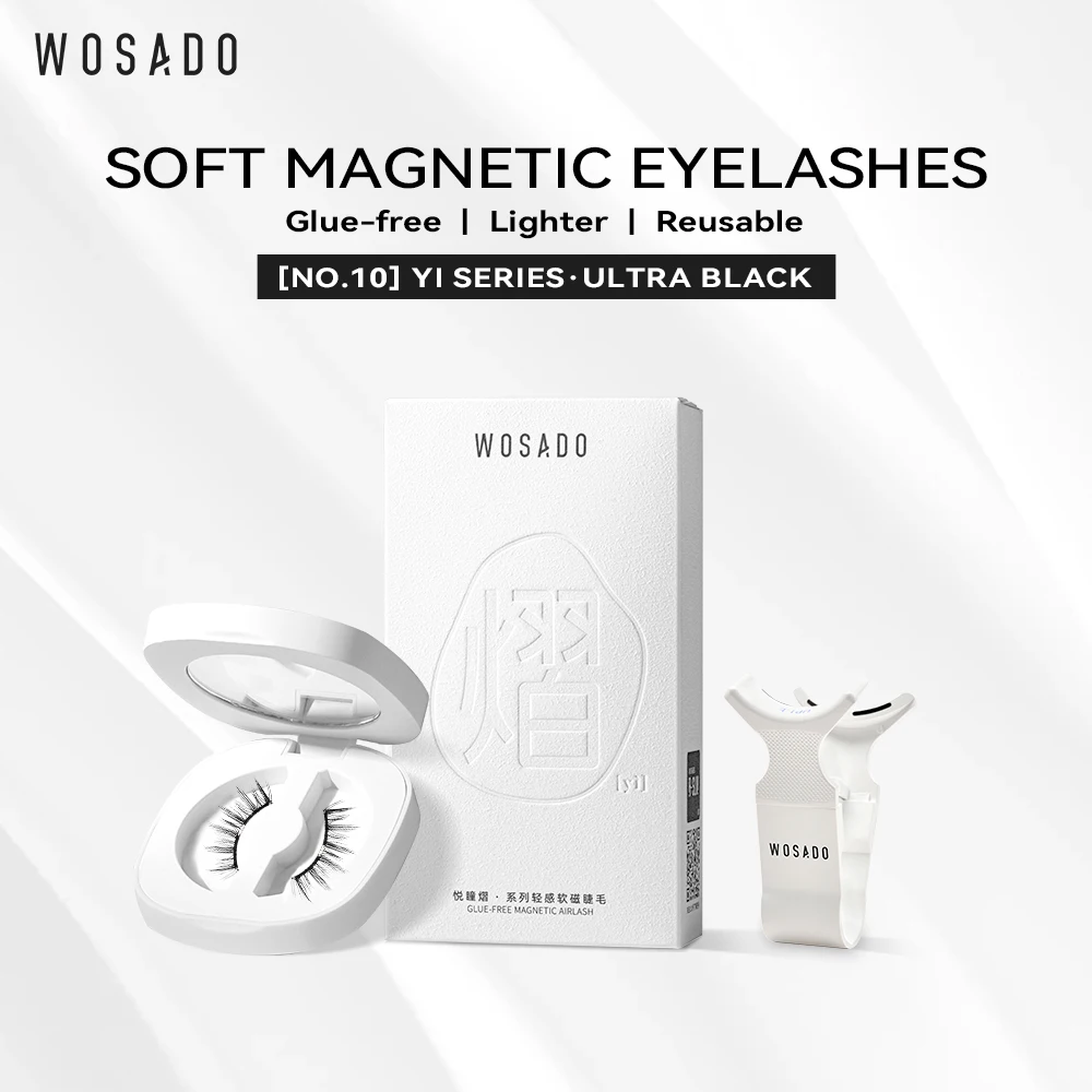 Wosado magnetische Wimpern Nr. 10 ultra schwarz profession elle Premium wieder verwendbare sichere Dupont 3d patentierte falsche Wimpern dicke intensive dev