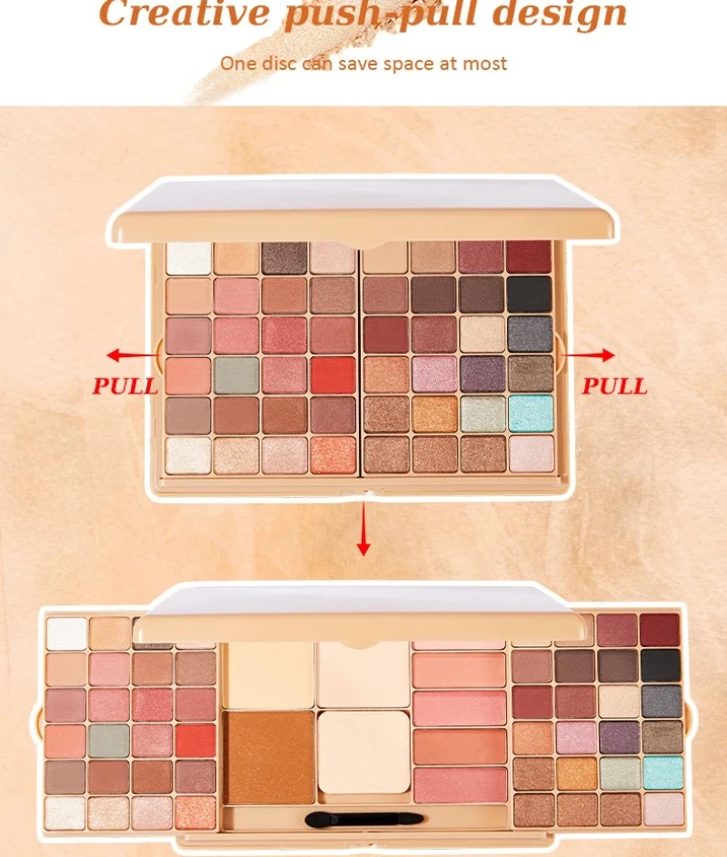 

Pudaier New 48 Colors Glitter Eyeshadow Palette Matte Waterproof Concealer Blush Powder Cosmetics Kit Fashion Women MakeUp Tools