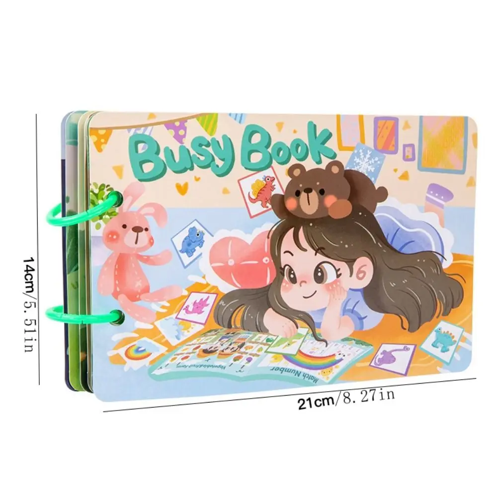 Wiederholtes Einfügen Montessori Quiet Busy Book Farbklassifizierungspapier DIY Paste Material Kit Cartoon DIY