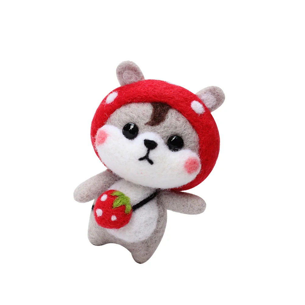 

Needle Felting Kit Wool Plush Dog Tools for Beginners Kids Embroidery Set Cartoon Style Handmade nament