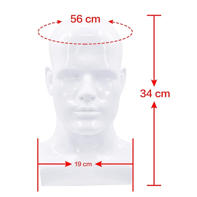 Male Mannequin Head Professional Manikin Head For Display Wigs Hats Headphone Mask