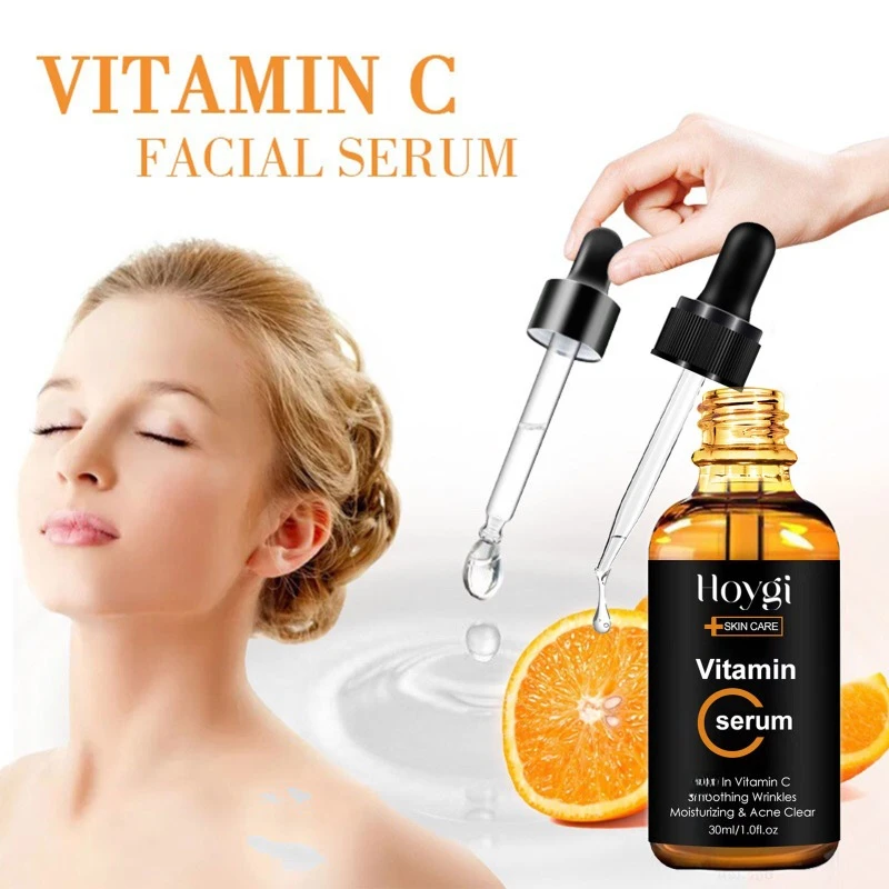 Essenza di vitamina C riduce le linee sottili dissolvenza rughe rimuovi l'acne Anti invecchiamento idratante sbiancante illumina la pelle rassodante siero viso