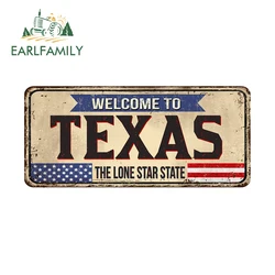 EARLFAMILY 13cm x 5.9cm for Welcome To Texas Car Stickers Creative Decal Waterproof Sunscreen Refrigerator Graphics Car Lable