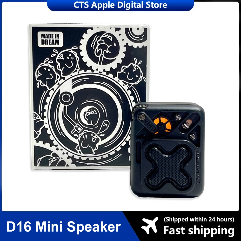 

DMOOSTER D16 Mini Speaker Bluetooth 5.3 Classic Design Gear Volume Support TF Card Travel Case Packed Super Portable Speaker