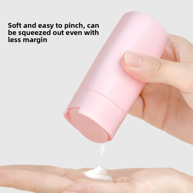  مجموعة مكونة من 6 قطع من زجاجات السفر المصنوعة من السيليكون المقاومة للتسرب - أنابيب ضغط قابلة لإعادة الملء للشامبو والغسول والكريمة وحاويات مستحضرات التجميل #4