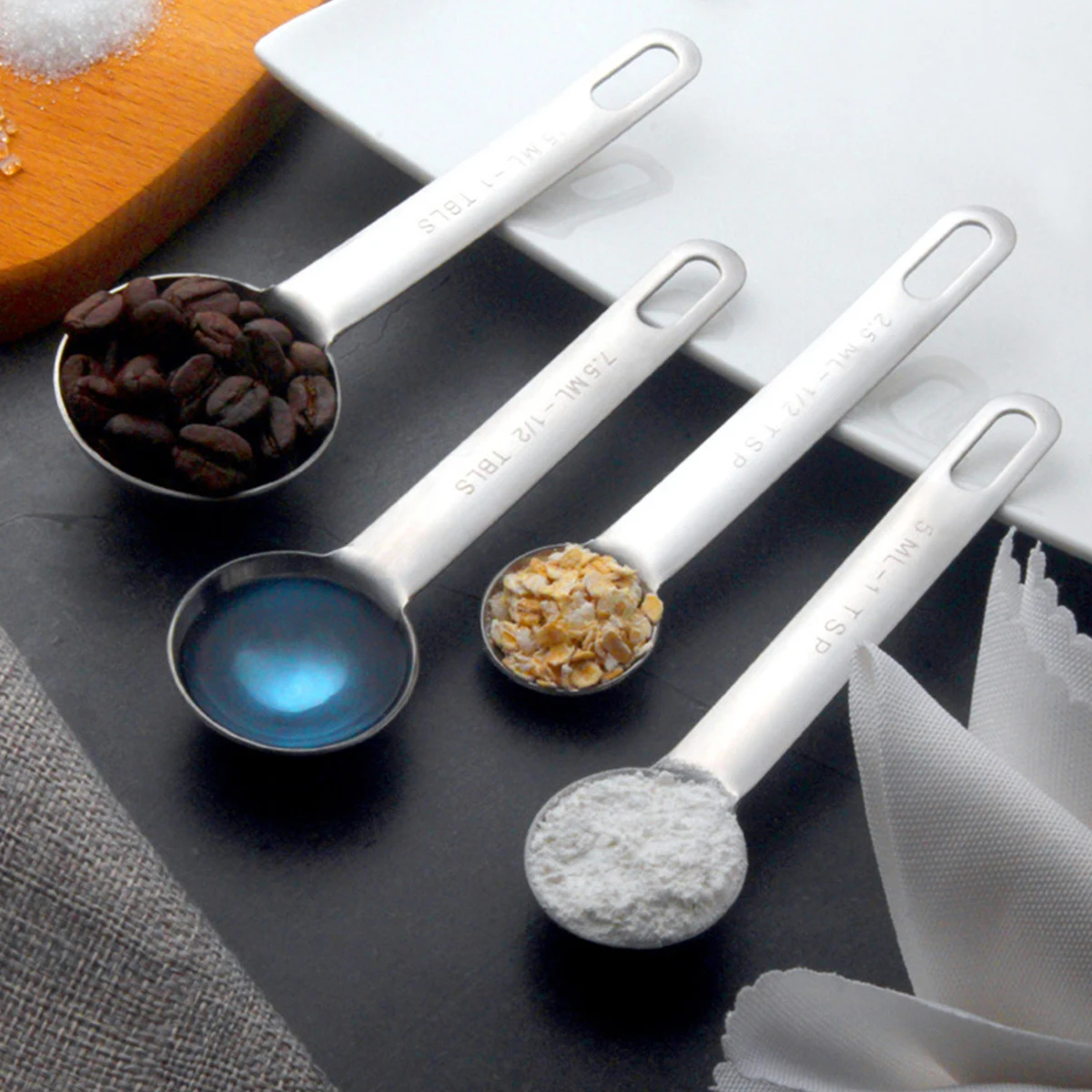 

stainless steel measuring spoons set measuring spoons stainless steel kitchen measuring spoons set baking measuring spoons