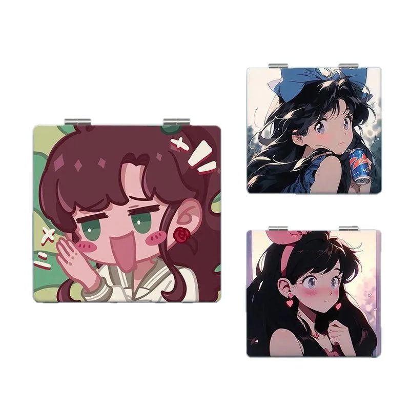 

Kawaii Sailor Moon Series Mini Mirror Cartoon Creativity Exquisite Cute Two-sided Printing Portable Folding Cosmetic Mirror