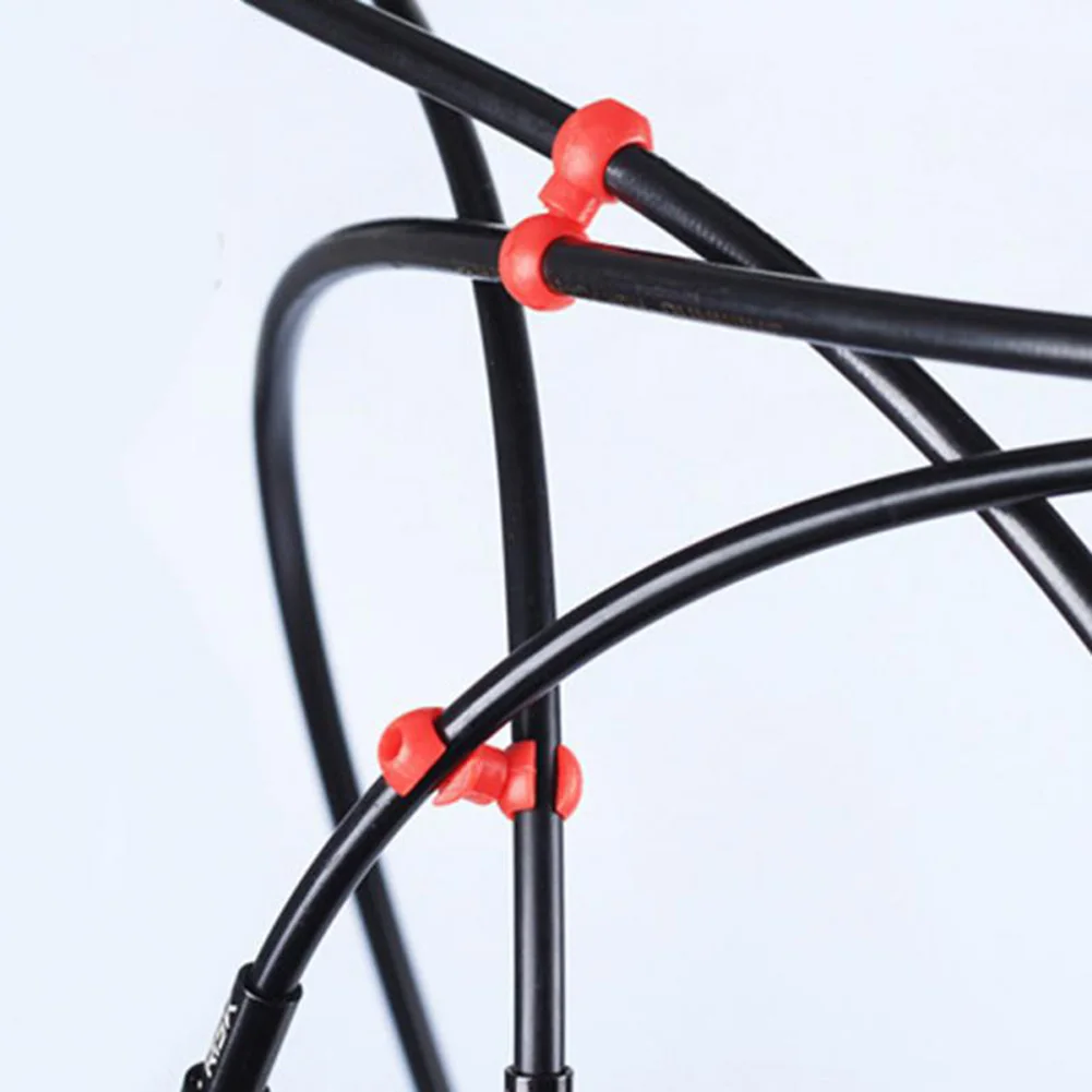 10-30PCS S Shaped Bicycle Brake Lines Hose Hook Clips Bike Cross Cable Tidy Ties Holder Guid Hose Buckle Clip Bike Accessories