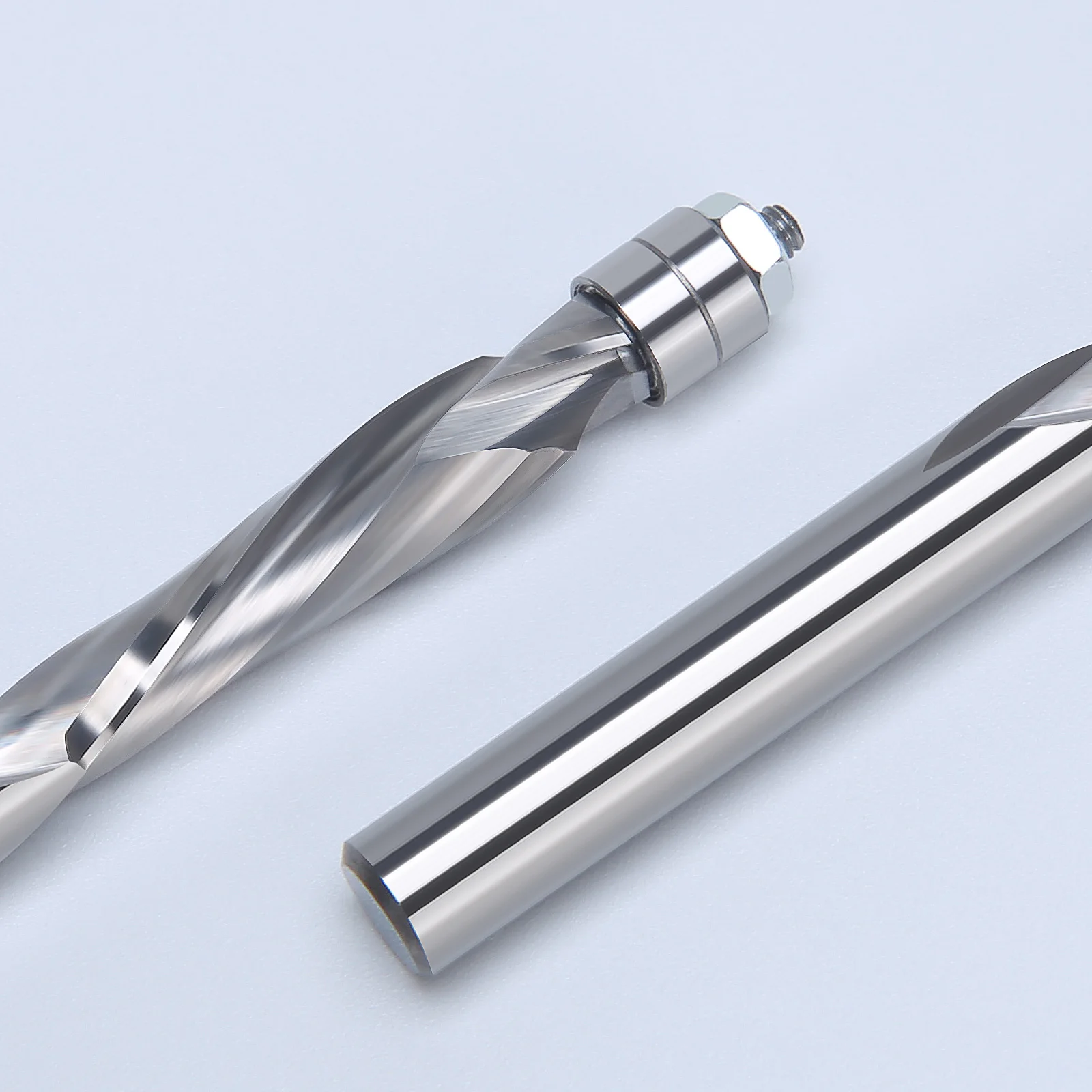 Imagem -06 - Lidiiao Espiral Flush Guarnição Roteador Bit Carboneto Rolamento Superior Cnc Fresa Polegada Haste Rosto Fresa de Madeira Ferramentas para Trabalhar Madeira
