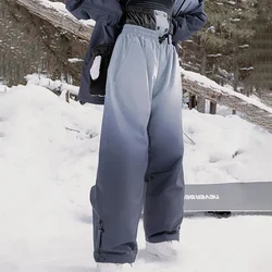 New Ski Pants 2025 Women's Men's Winter Skiing Trousers Windproof Waterproof Warm Durable Outdoor Loose Snowboarding Snow Pants